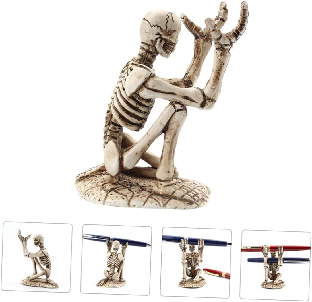 Amosfun 3Pcs Mini Skeleton Pencil Holder Decoration for Desktop Pencil Storage Bracket for Halloween Party and Home Office Accessories image number 6