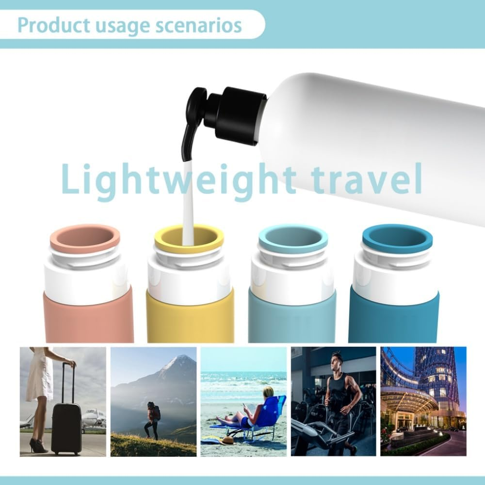 DACUAN Travel Bottles Set, 17 Pack Silicone Travel Containers, Multifunctional Travel Size Toiletries, Portable Travel Essentials for Toiletries Conditioner Shampoo Lotion and Body Wash (Kits B) - Kits A image number 4