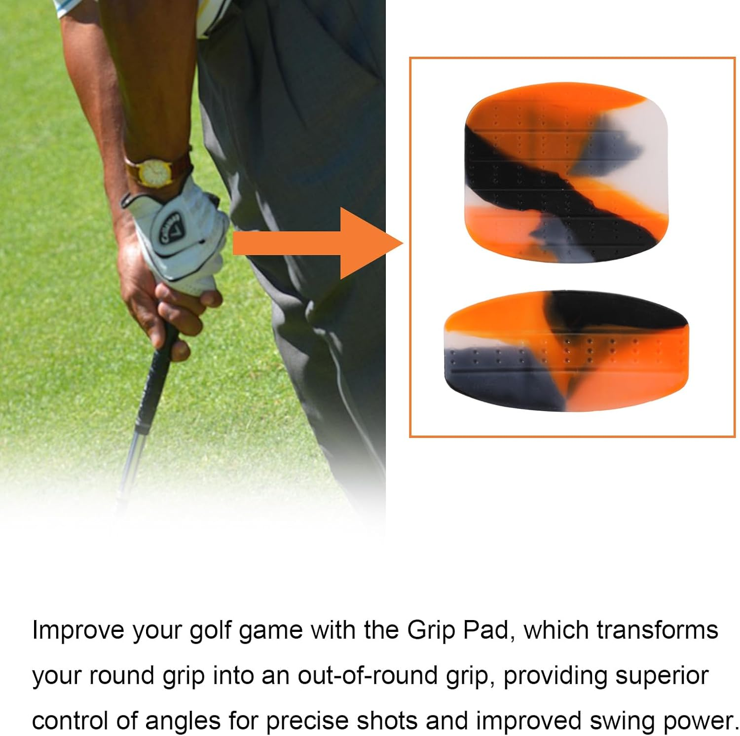 Lyreh 2Pcs T-Grip Golf Trainer, Anti-Slip Silicone Grip Golf Club Training Aid Practical Swing Practice Accessory for Golfers of All Skill Levels image number 5