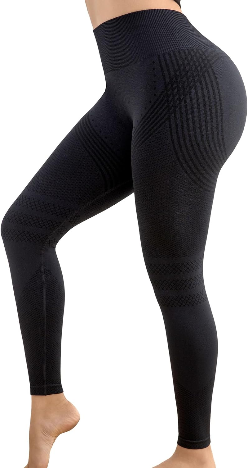 Fittingirls Women'S High Waisted Tummy Control Scrunch Butt Lifting Seamless Workout Yoga Pants