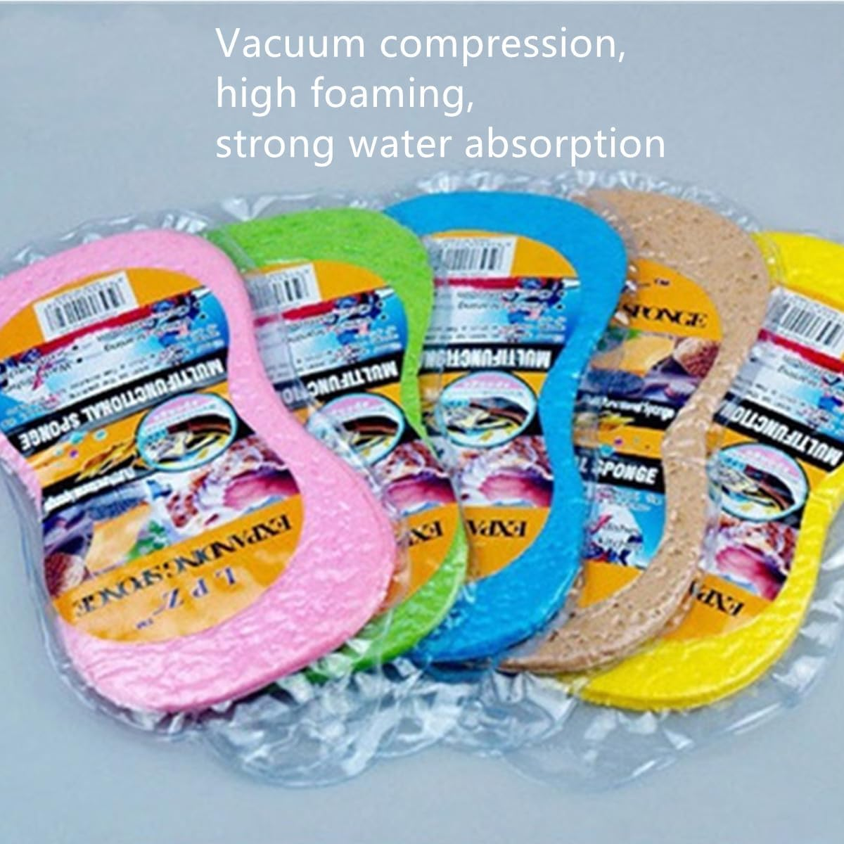 3 Pack Car Wash Sponge,Car Beauty Wash Cotton, Big High Foam, Scratch-Free Finish, Compression Sponge Does Not Deform,For Kitchen, Bathroom, Household Cleaning(Random 3-Color Mix) image number 5
