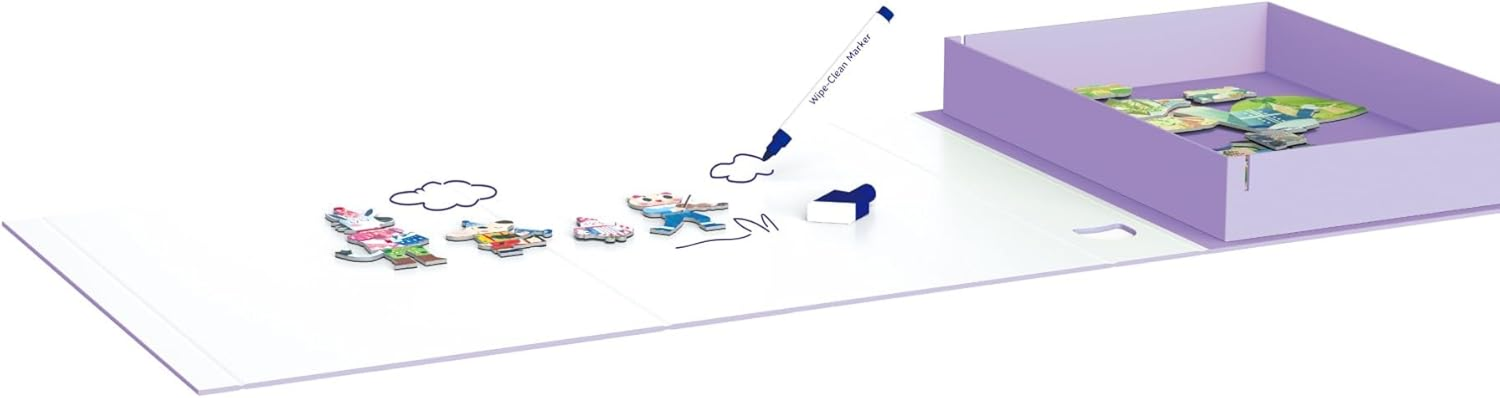 Mier Edu Magnetic Dress up Fairy Tales Preten Play Board Game Travel Toys Gifts for Girls Boys Age 3+ image number 4