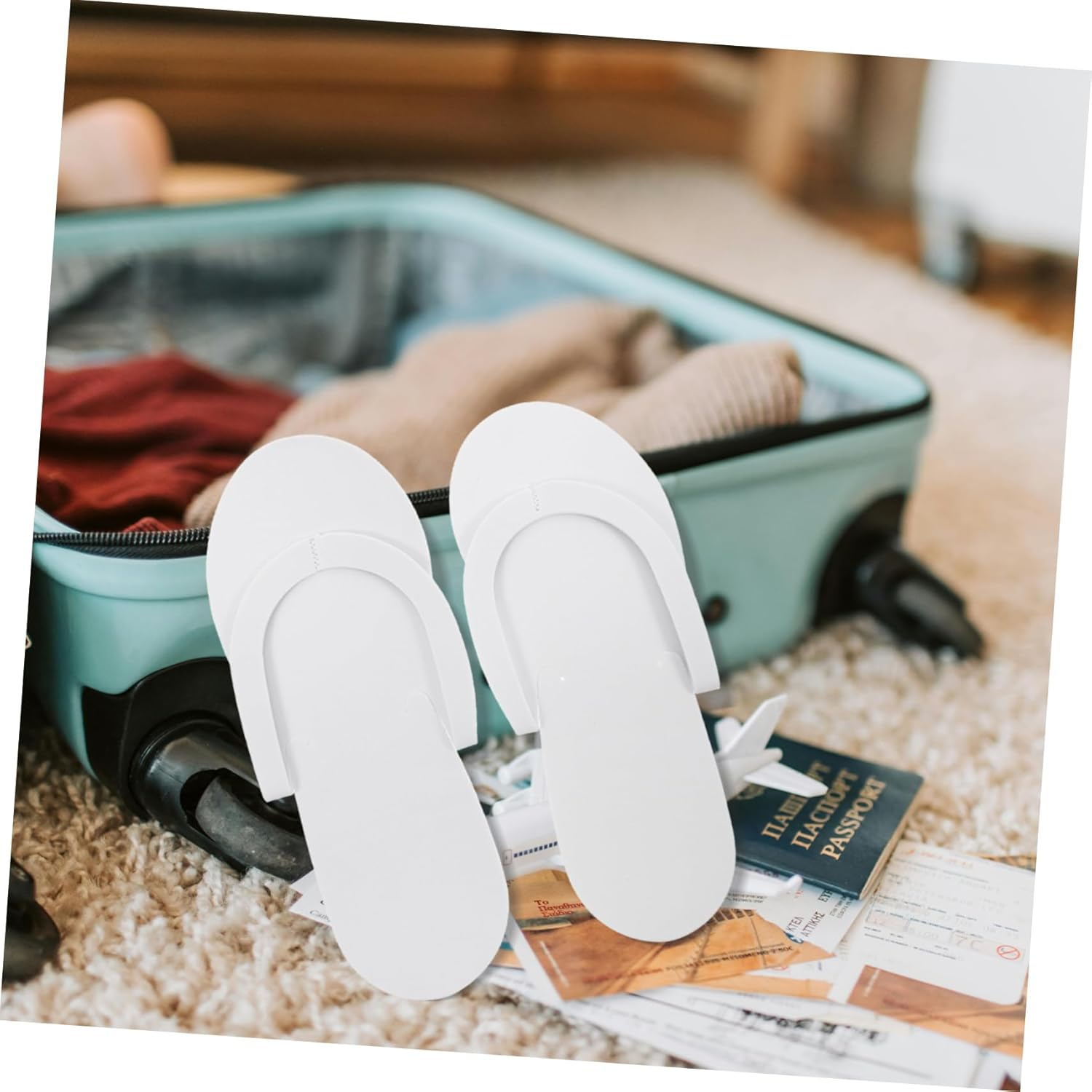 Anneome Disposable EVA Shower Slippers Bulk for Women Men Quick Dry Foldable Travel Sandals Portable Nail Salon Spa Hotel Slides - Assorted Color image number 6