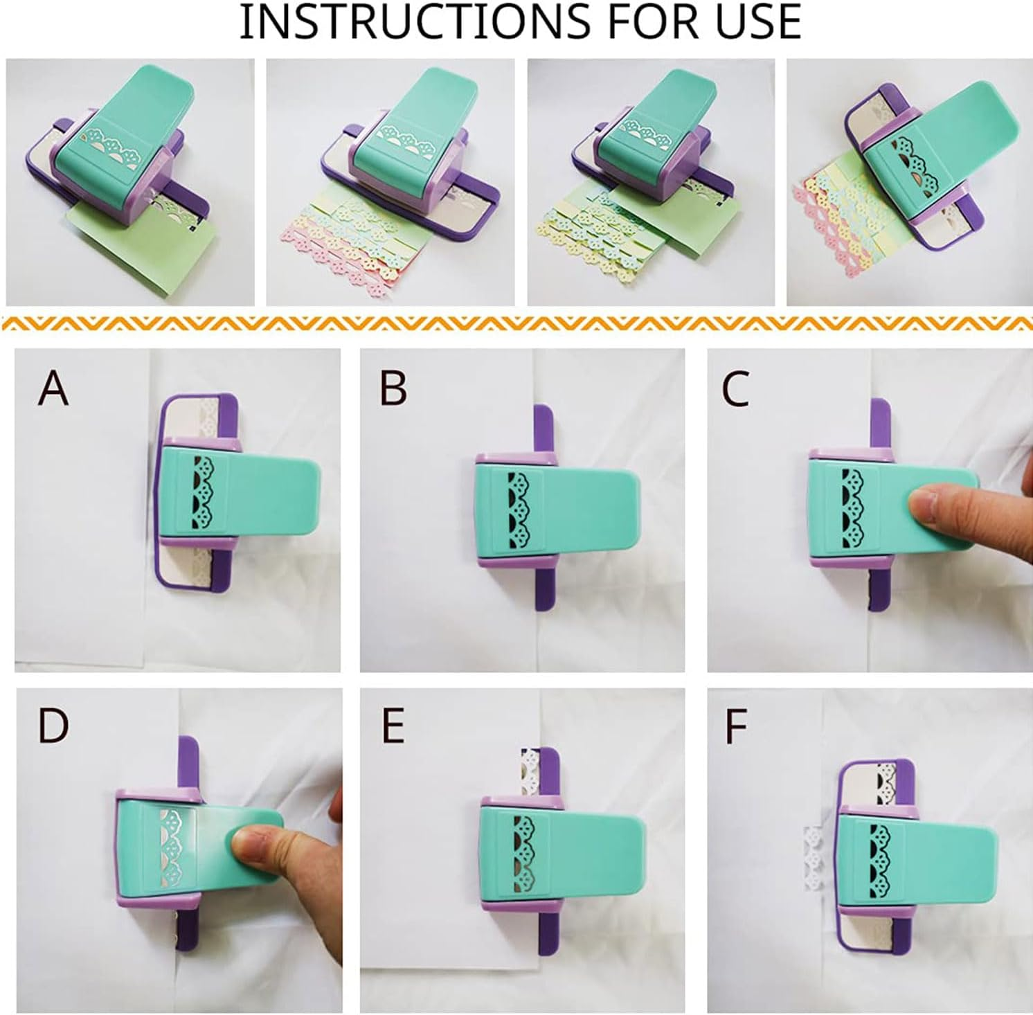 Circle Hole & Fancy Border Paper Puncher | for DIY Crafts, Scrapbooking, Cards & Christmas Party Decor image number 5