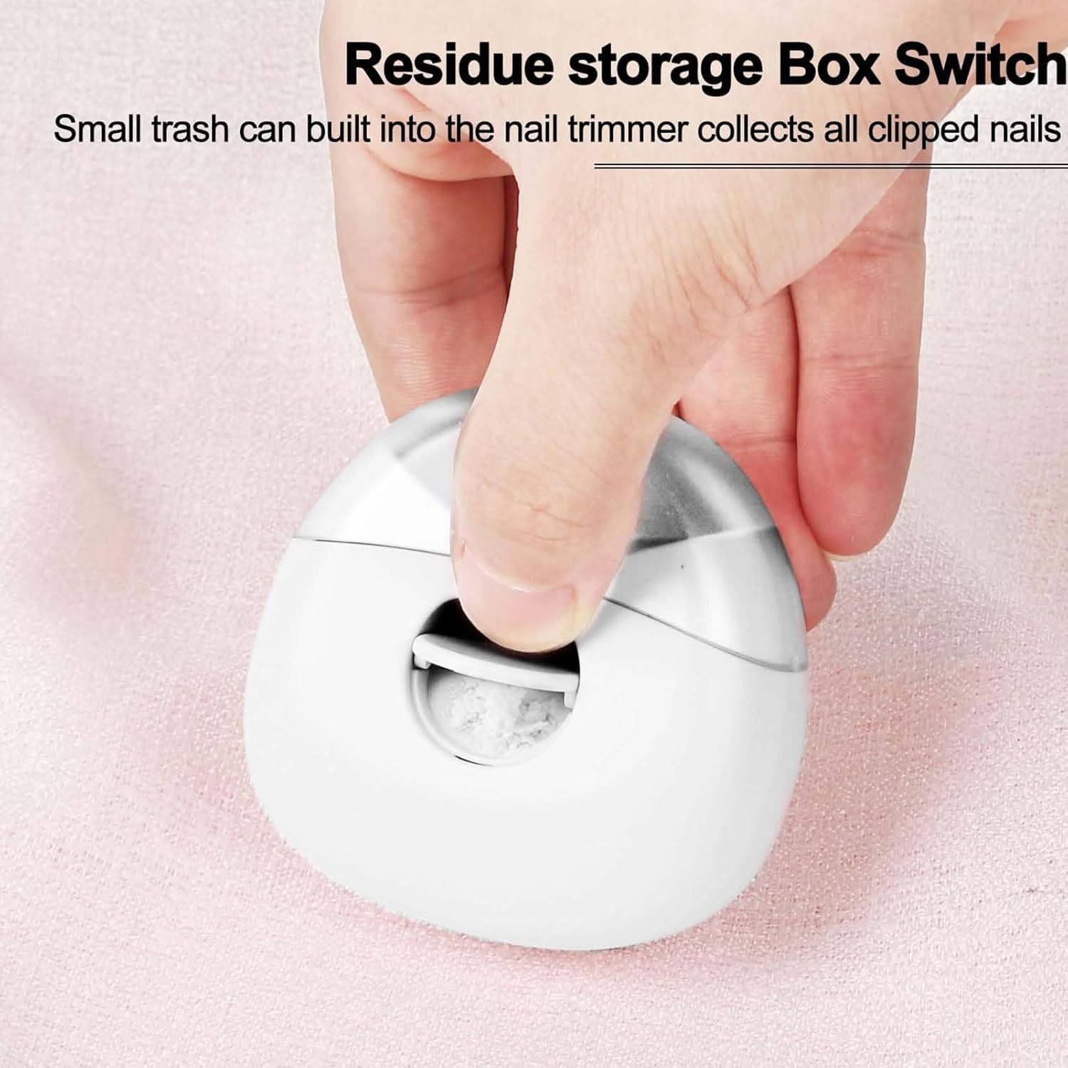 Annuoyi Electric Nail Clipper,Automatic Nail Trimmer with LED Light & 2 Speeds with Nail Scraps Storage, USB Rechargeable Safety Fingernail Trimmer for Newborn, Infant, Toddler,Adult and Seniors image number 5