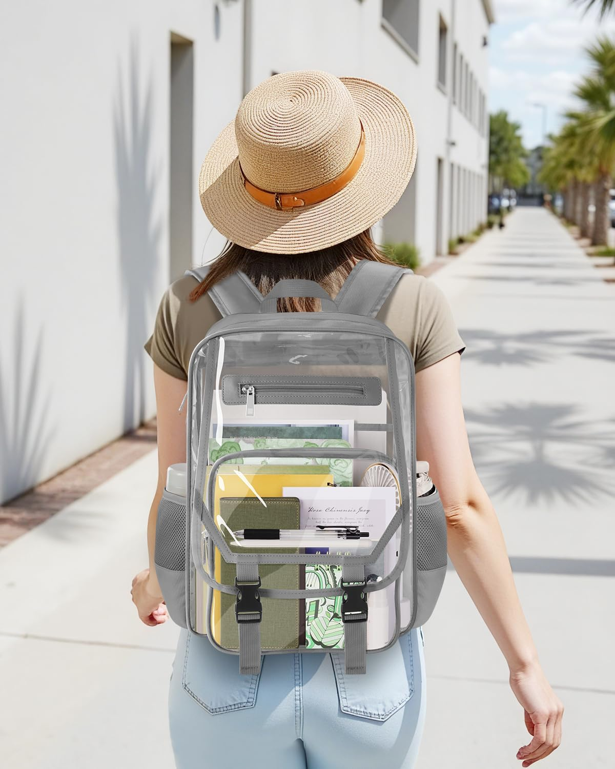 Soimeat Clear Backpack Heavy Duty Clear Bookbag image number 1