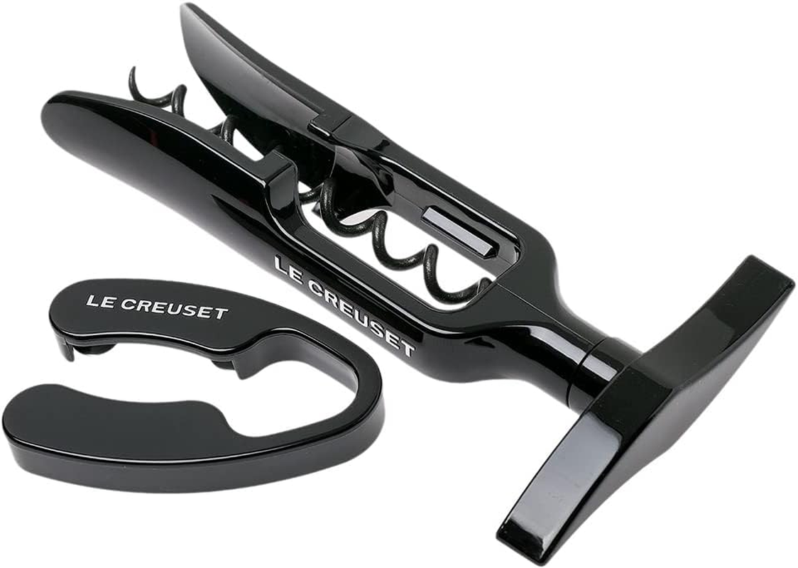 Le Creuset Classic Table Model Corkscrew with Capsule Cutter Gift Set GS 100 Plastic Glossy Black 49800001400000 image number 6