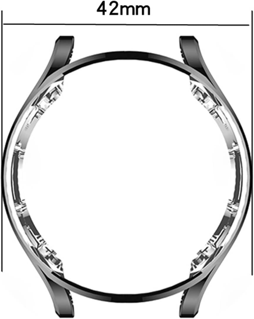 [2 Pack] for Samsung Watch 4 Classic 42Mm Case, Soft TPU Protective Cover Bumper Shell Compatible with Samsung Galaxy Watch 4 Classic 42Mm (Black+Transparent) image number 2