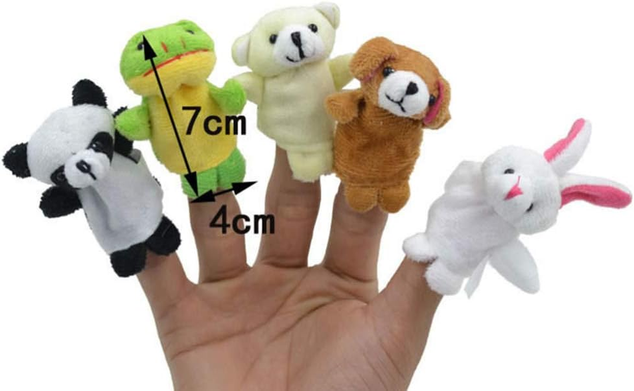 Totority Soft Plush Finger Puppets Set People Finger Puppets for Imaginative Play Cartoon Animal Hand Puppet Party Favor Supplies Basket Stuffers 16Pcs Storytelling Teaching Role Play Random Style image number 3