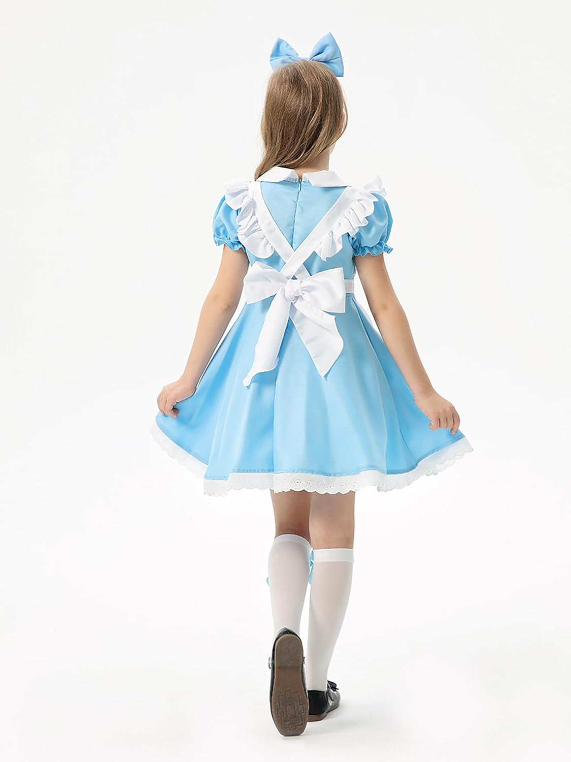 Princess Costume Dress Kids Halloween Costumes with Accessories Princess Cosplay Dress up Christmas Birthday Gifts for Girls image number 4