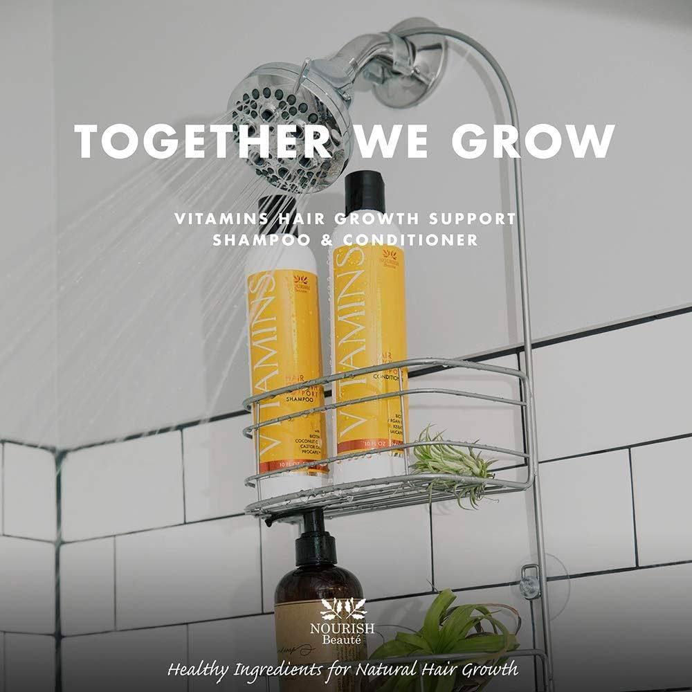 Nourish Beaute Vitamins Shampoo and Conditioner for Hair Loss That Promotes Hair Regrowth, for Men and Women, 1 10 Ounce image number 5