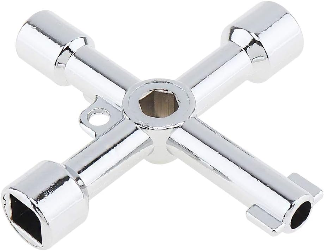 Origlam 4-Way Multi-Functional Utilities Key - Plumbing Wrench and Opening Tool for Electric Control Water Gas Meter Box Cupboard Cabinet Train image number 5