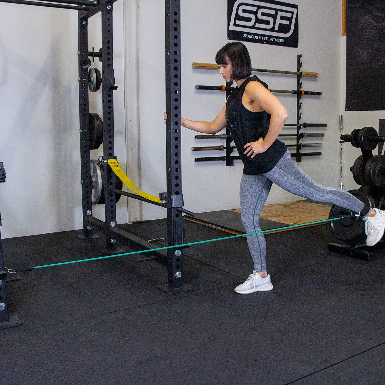 Serious Steel Resistance Tube Band Set Includes Handles, Door Anchor and Ankle Straps (100 Lbs Set or 165 Lbs Set) image number 2