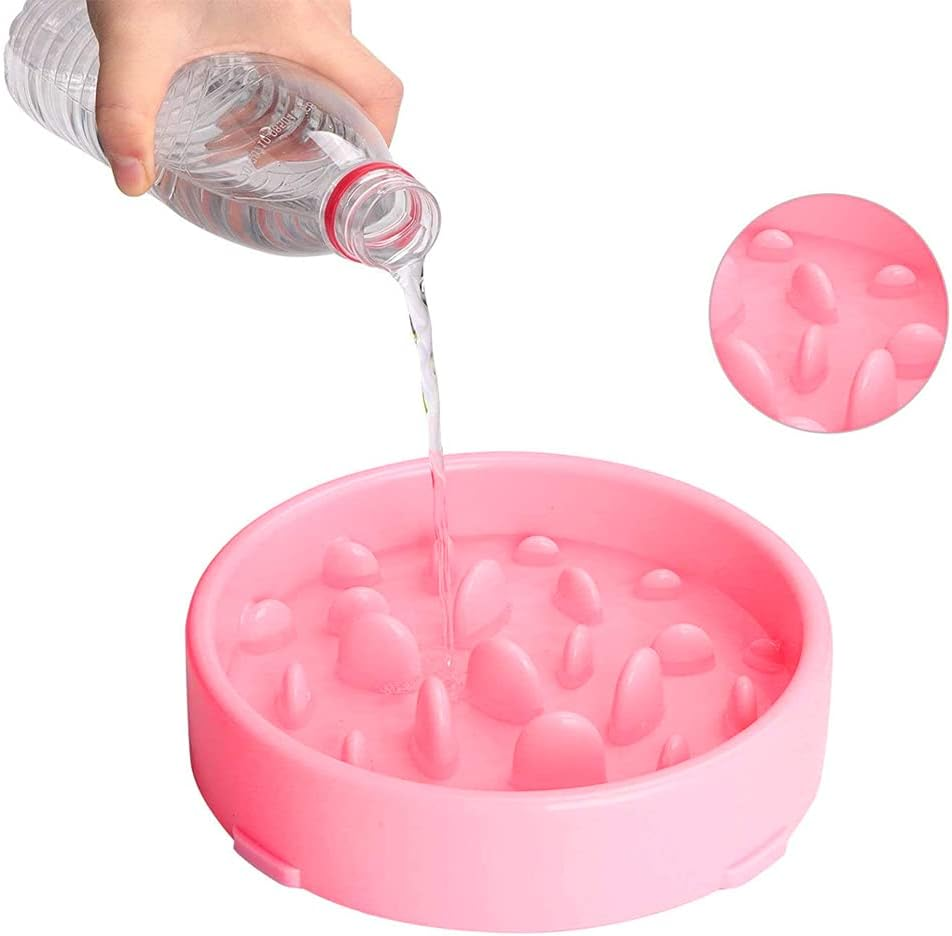 GIGIIS Slow Eating Bowl, 1 Piece, Interesting Interactive Dog Bowl, Slow Feeding, Dog Bowl, Pink Anti-Sling Bowl for Slower Food Absorption for Dogs or Cats image number 5