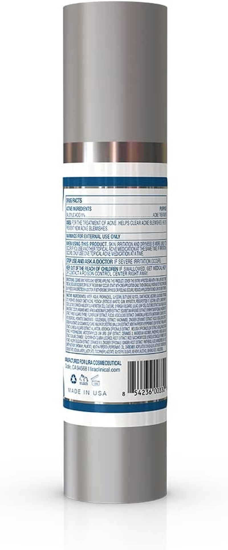 Lira Clinical ICE Balancing Lotion - Lightweight Facial Oil Control Moisturizer with Niacinamide and Salicylic Acid - Daily Balancing Hydrator for Skin - Gentle Soothing & Cooling Cream - 50 Ml image number 3