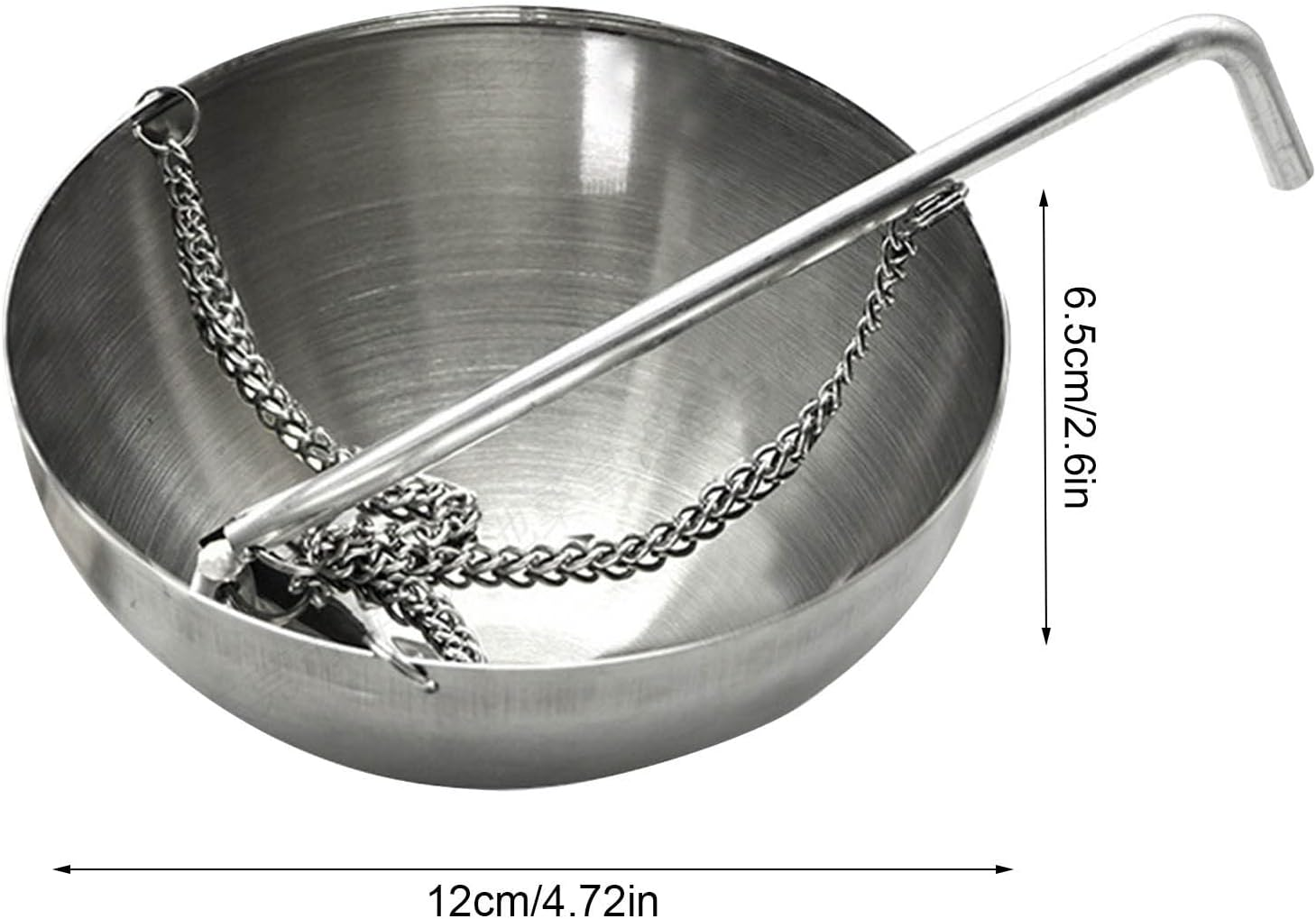 2 Sauna Oil Cup | Stainless Steel Sauna Oil Cup with Chain,Sauna Aromatherapy Oil Holder Oil Fragrance Diffuser Bowl for Sauna and Spa Zankie image number 3