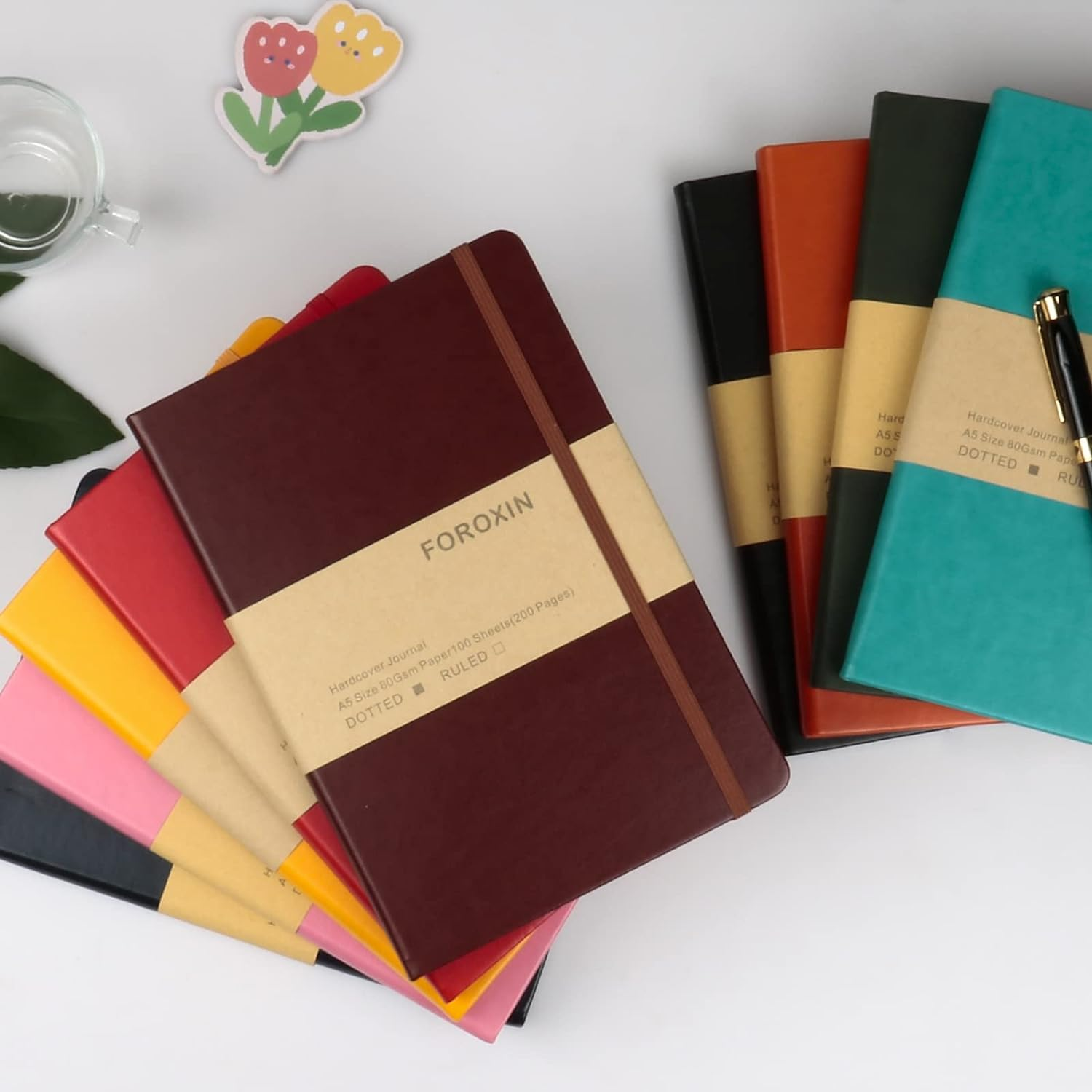 Journal Notebook (A5-Lined, Dark Green),192 Pages, Medium 5.7X8.3 Inches - 80 Gsm Thick Paper, Hardcover image number 3