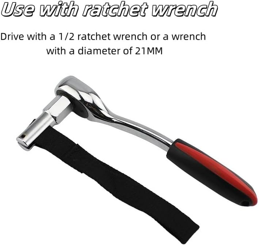 XINYUICEAN Oil Filter Strap Wrench Heavy Duty Strap Filter Removal Wrench for Industrial and Car Maintenance image number 2