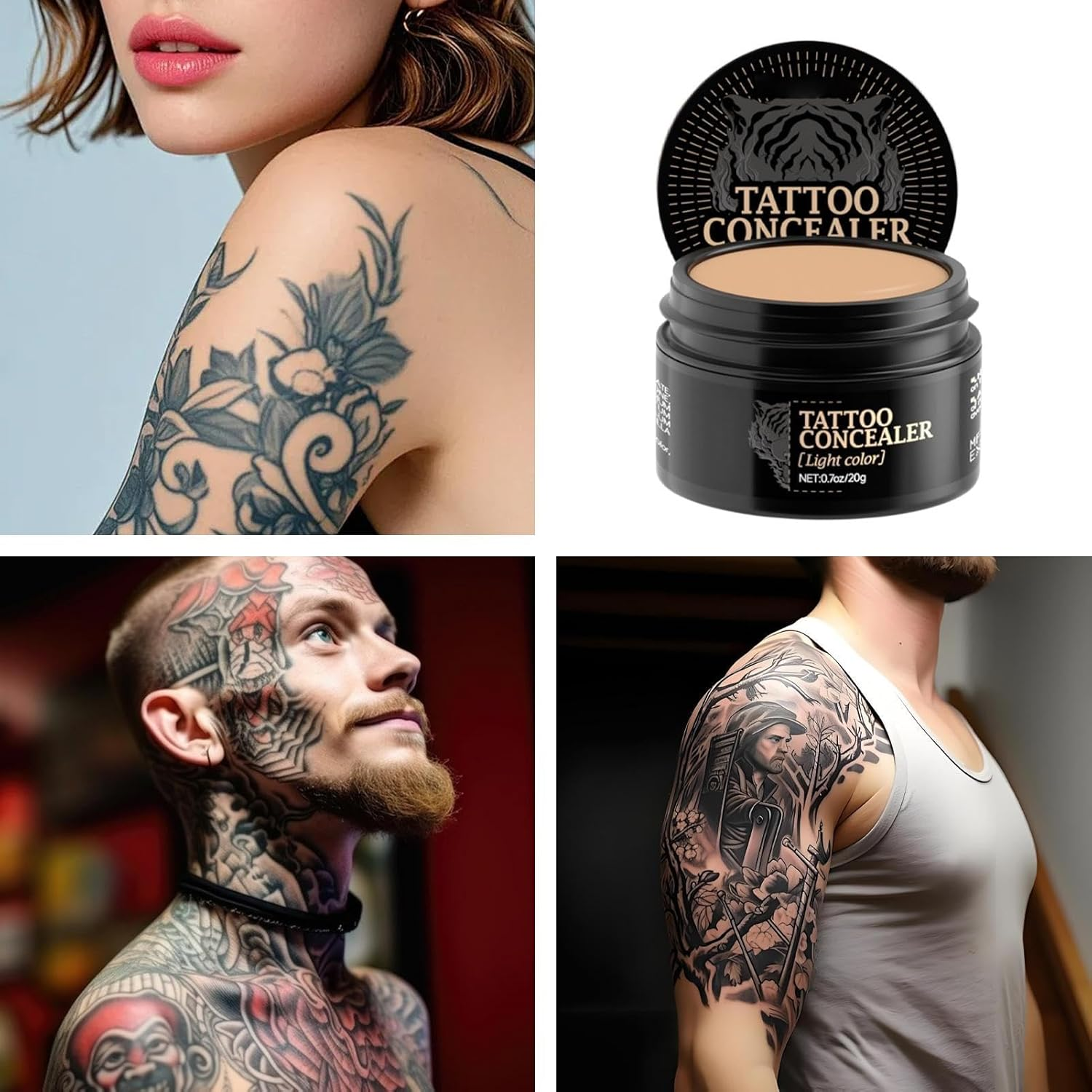 Body Cover up Concealer | Waterproof Skin Mark Concealer for Body - 20G Long-Wear Cosmetics with High Coverage for Men Women Friends Couples Family