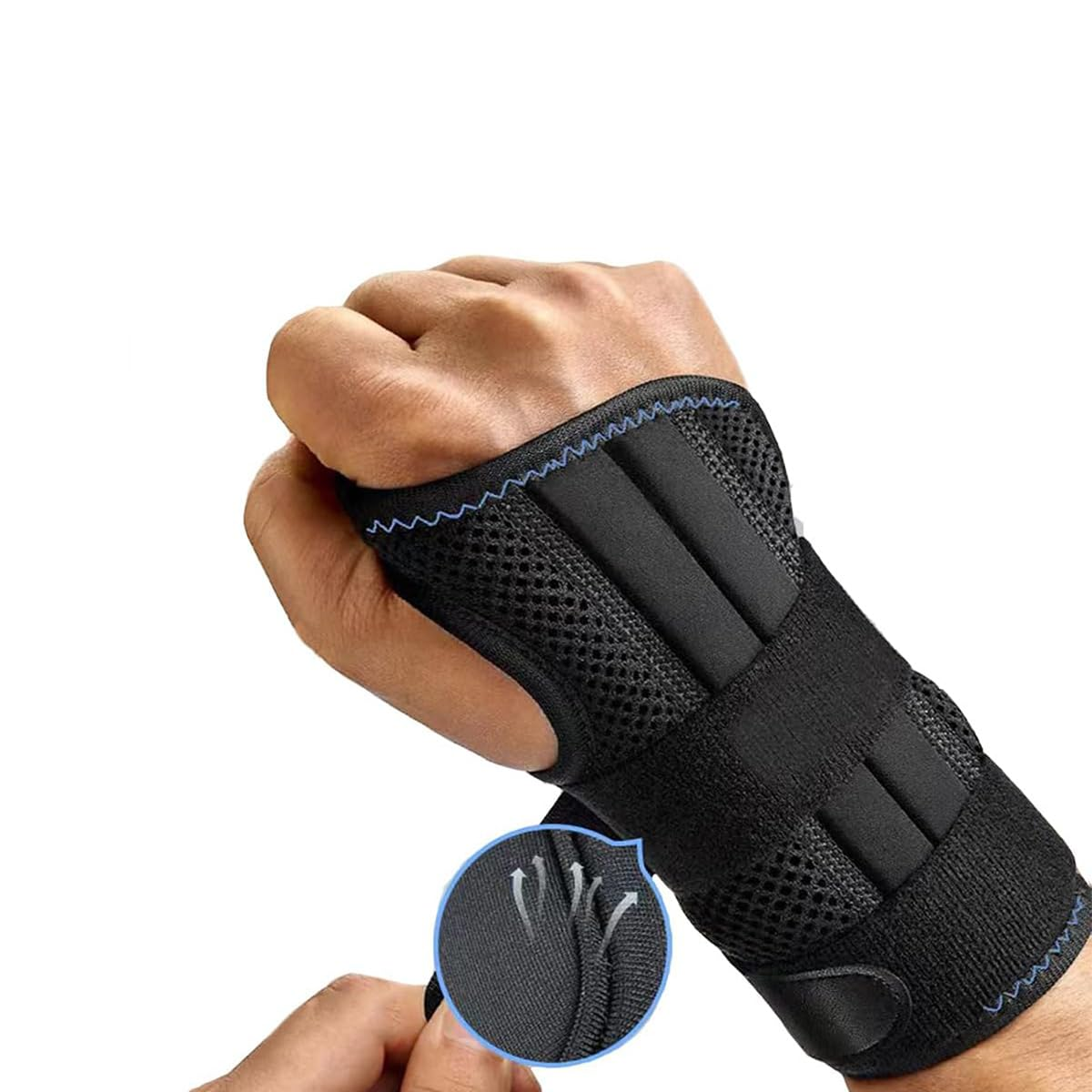 Carpal Tunnel Wrist Support, Premium Wrist Brace, Carpal Tunnel Relief Wrist Brace, Wrist Splint Support with Splints, Strongest Wrist Support Splint, Adjustable Wrist Brace with 3 Supports (Right, L)