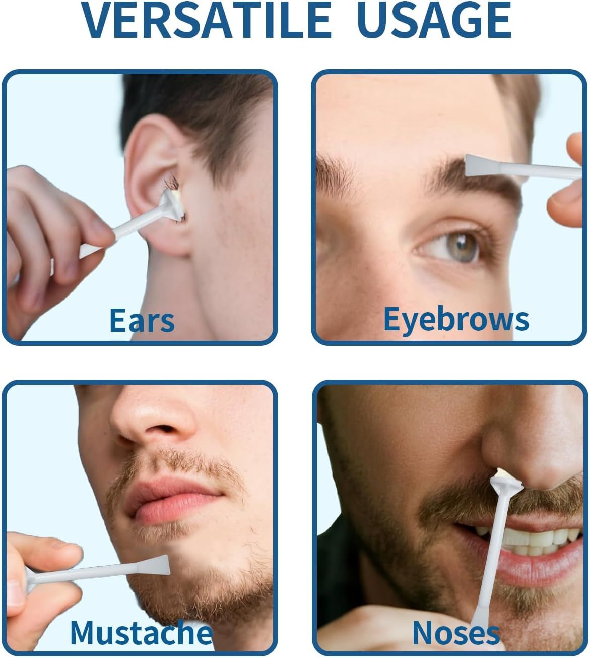 Nose Wax Sticks - 100 Pcs Plastic Nasal Cleaning & Hair Removal Applicators for Nostril, Eyebrow Grooming for Men and Women image number 3