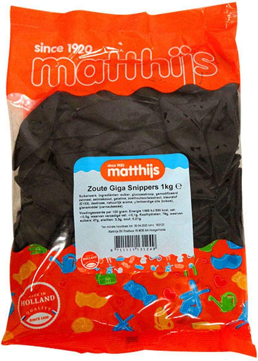 Matthijs Dutch Large Flat Giga Sniper Zout Liquorice 1 Kg
