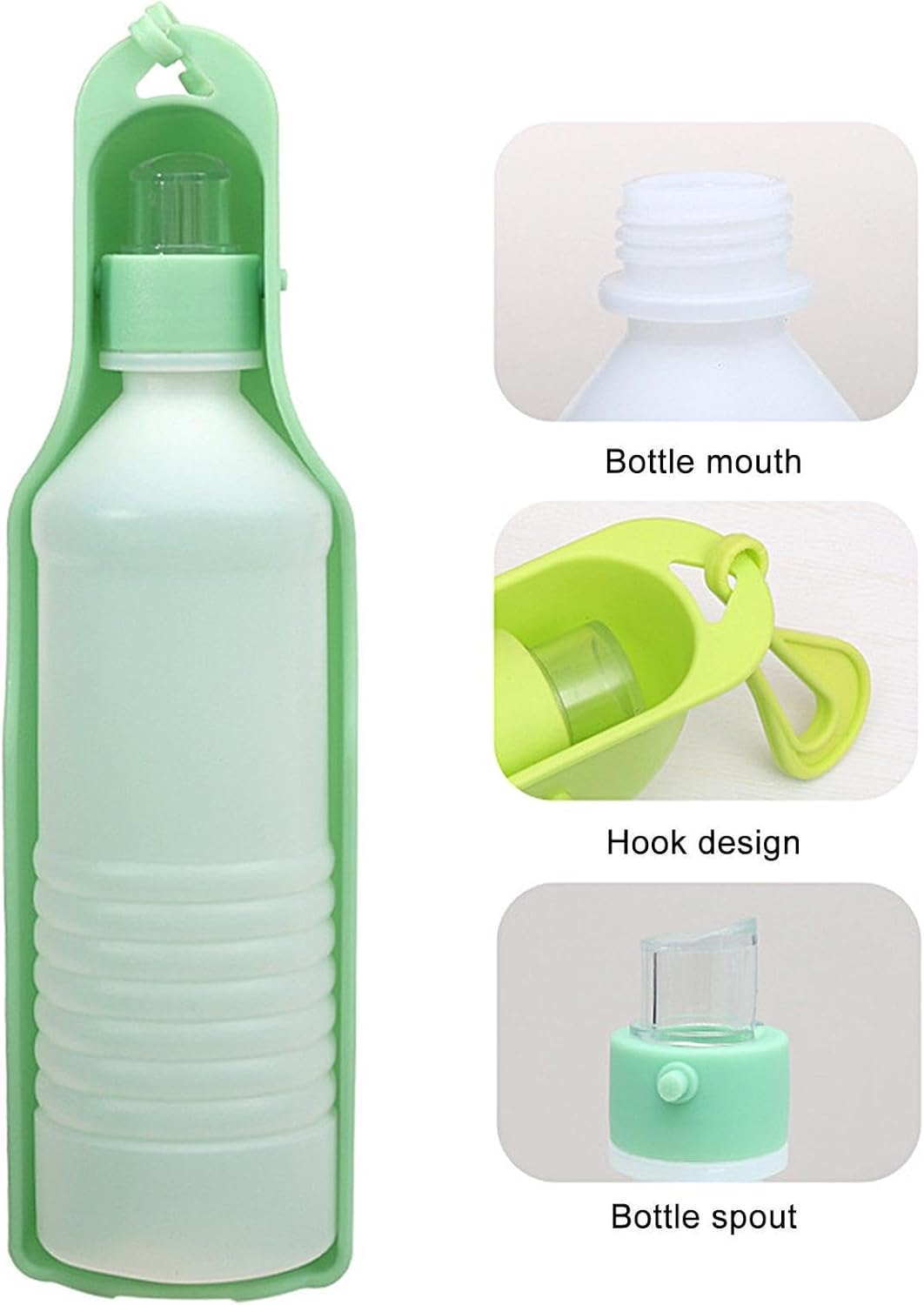 Quzente Puppy Water Dispenser - Puppy Water Dispenser,Portable Leakproof Pet Outdoor Drinking Bowl, Dog Walking Accessories for Hiking Camping Travel, Cats Rabbits image number 1