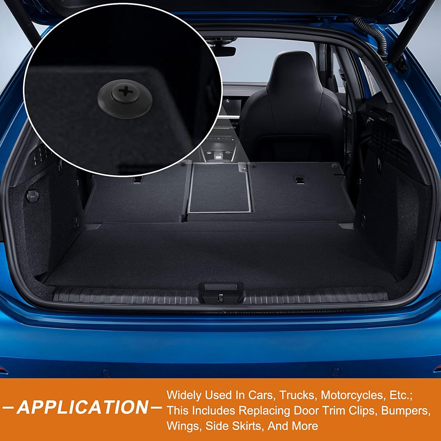 ZTOWOTO 100PCS Universal Car Retainer Clips Kit, 6-9.8MM Car Trim Clips Nylon Fasteners with Removal Tool, Push Rivets Retainer Expansion Screws Suitable for Cars/Trucks/Door Trim Pane/Bumper/Fender