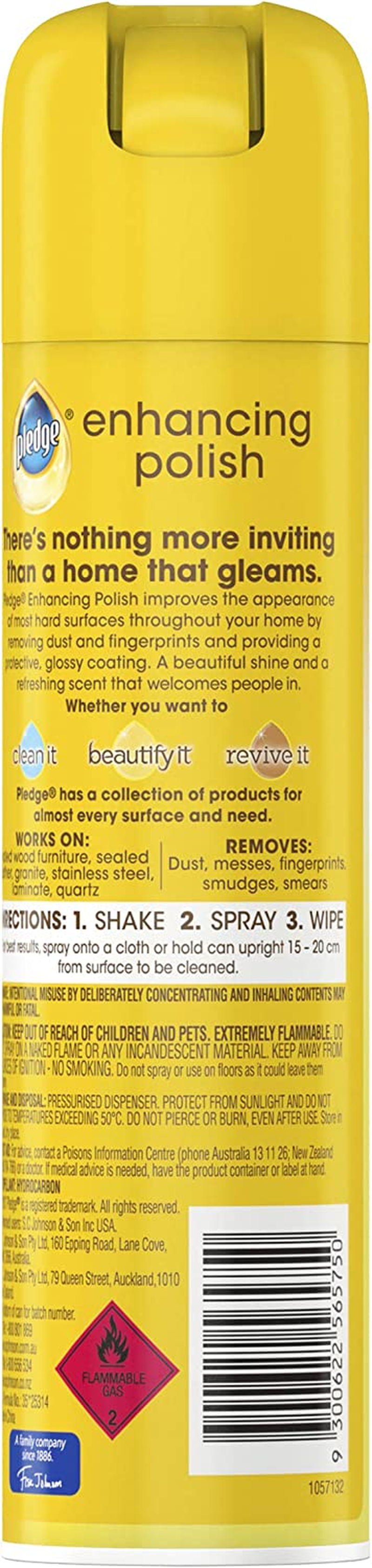 Pledge Furniture Polish Spray, Multi Surface Cleaner Dust, Shine, Protect, Lemon Polish Spray, 330Ml image number 5