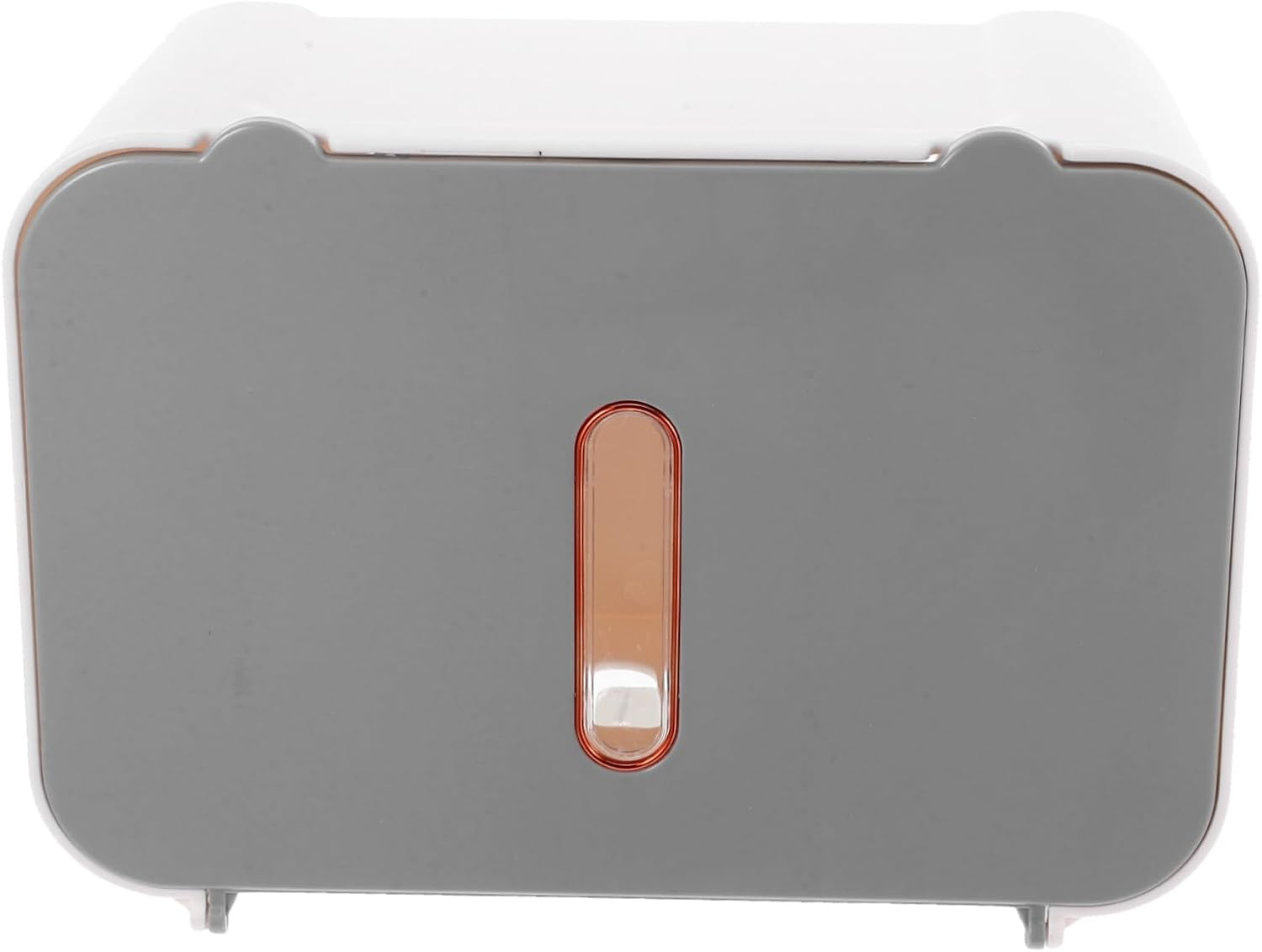 Waterproof No-Drill Wall Mounted Paper Towel Dispenser for Bathroom and Kitchen, Gray Plastic Paper Towel Holder, Space-Saving Tissue Box for Toilet and Washroom