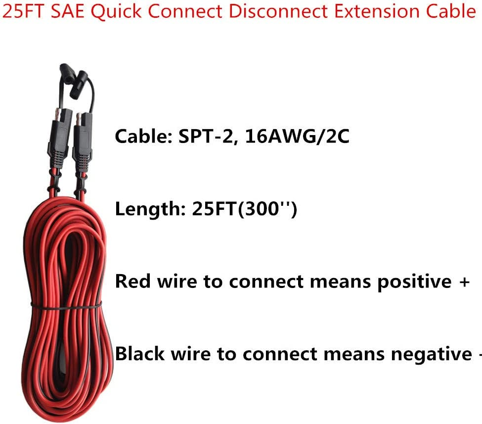 SAE to SAE Extension Cable 25Ft image number 1