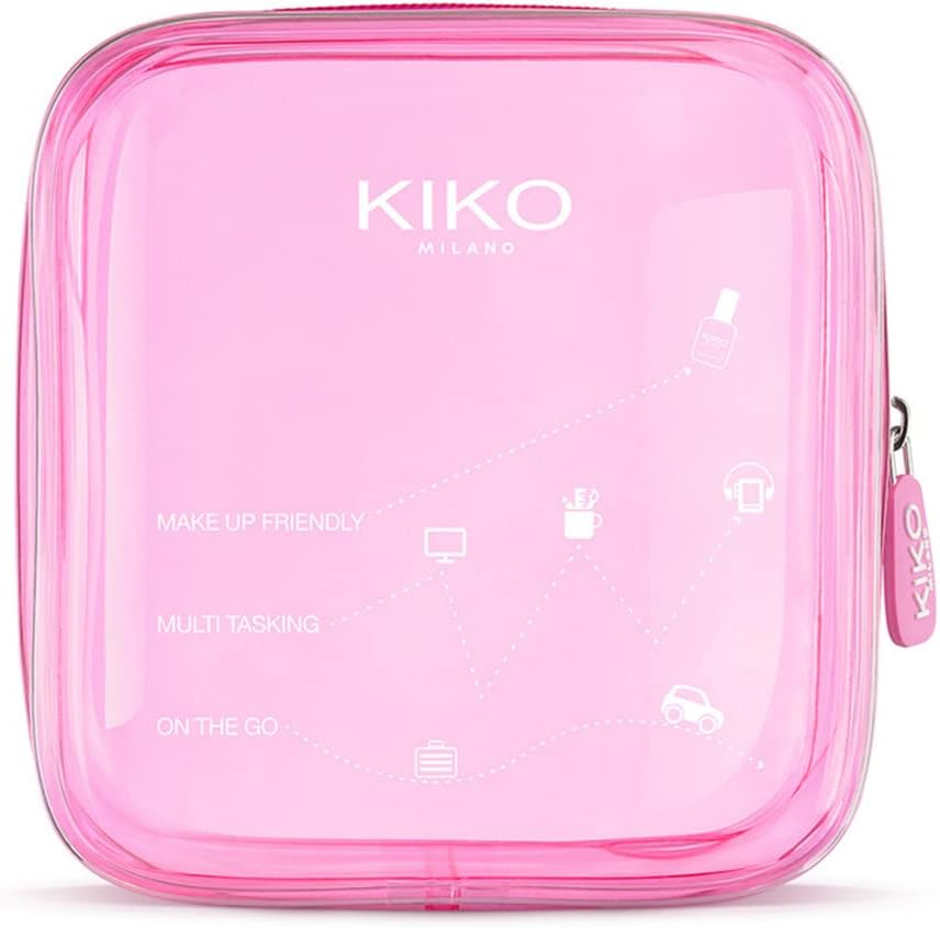 KIKO Milano Mini Pochette | Mini Transparent Beauty Bag, Pink