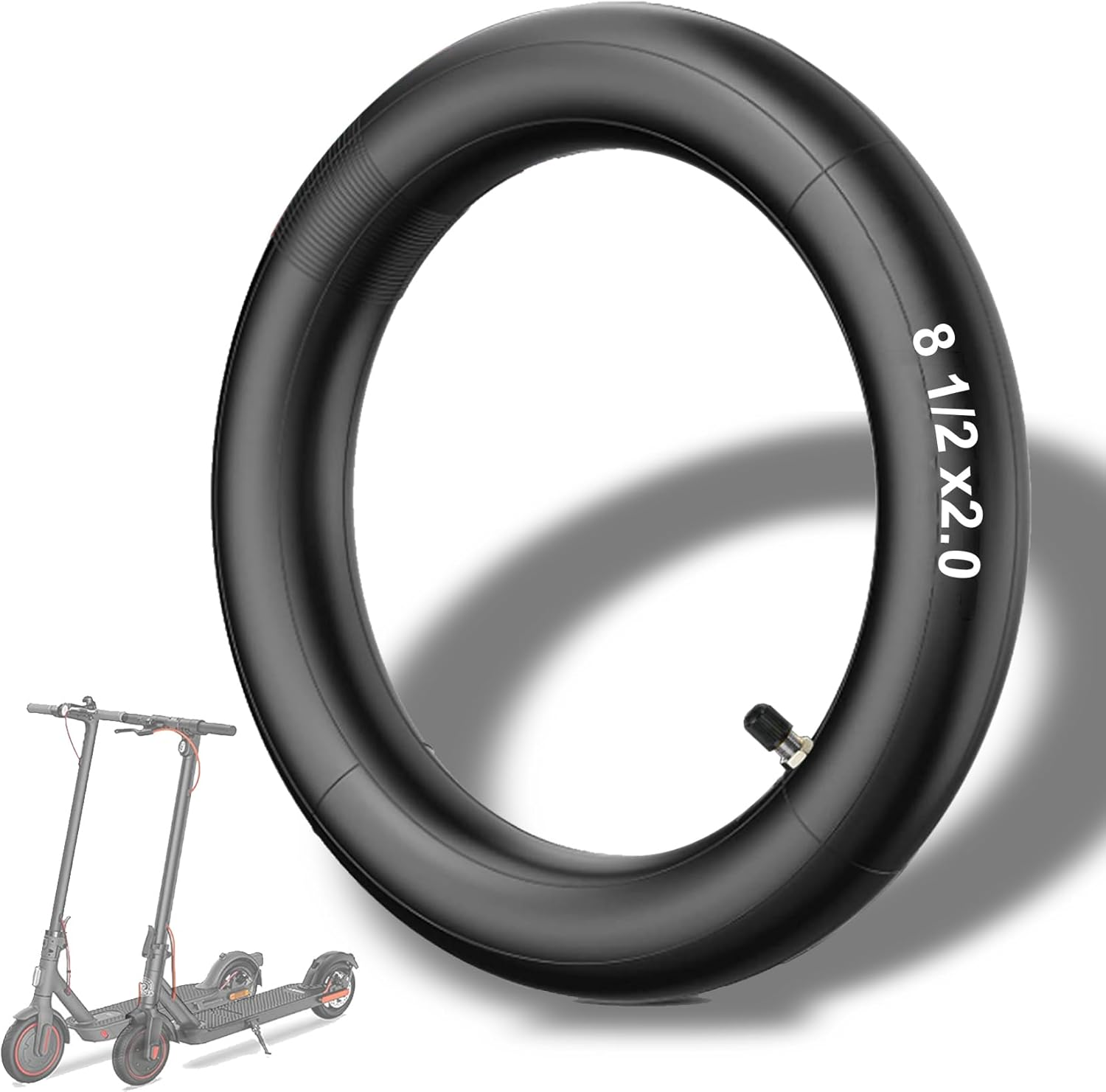 8.5X2 Inch Scooter Inner Tube Replacement - 50/75-6.1 Inner Tubes for Electric and Gas Scooters, Mini and Pocket Bikes, and More Butyl Rubber Inner Tube 1Pc image number 1