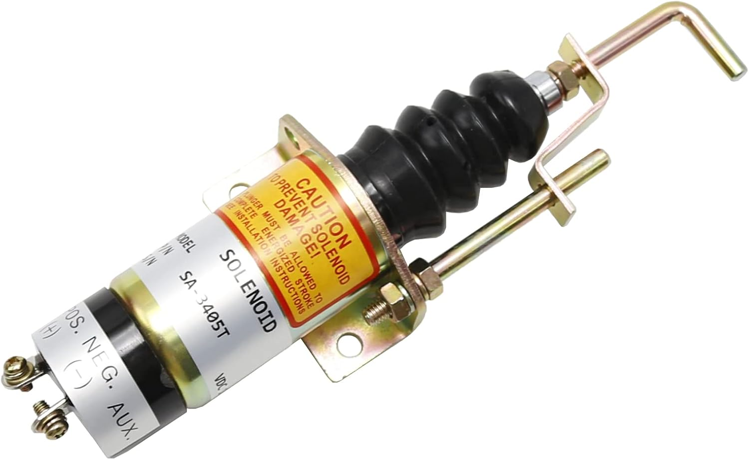 12V Fuel Shut off Solenoid, Stop Solenoid Valve 1502-12C7U2B2S1 366-07197 SA-3405T, Replacement for Lister Petter LPWS LPWT Excavator Engine Genset with Bracket 2 Pins image number 4