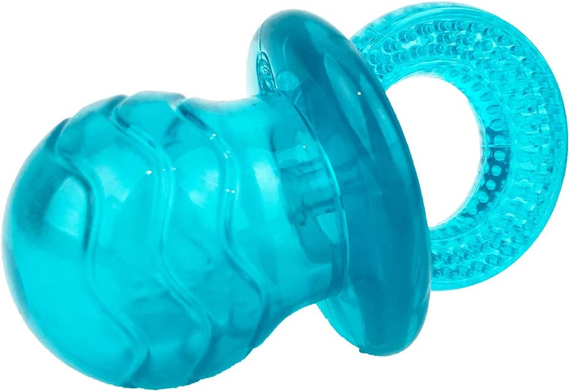 Ruff Play Pacifier Squeak Dog Toy Large,10X5X5Cm, Blue - Dogs Teething Toys, Durable Dog Chew, Rubber Chew Toys, Squeaky Dog Toy, Aids Dogs Dental Health