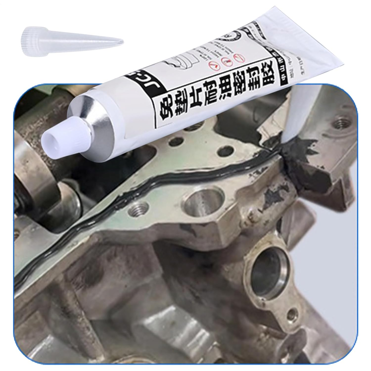 Mivpzisk Gasket Sealant, High Temp Black Engine Gasket Maker, Leak-Proof Sealer Automotive Tools for Daily Care Maintenance Engine Exhaust Manifold Transmission Pan Gearbox image number 3