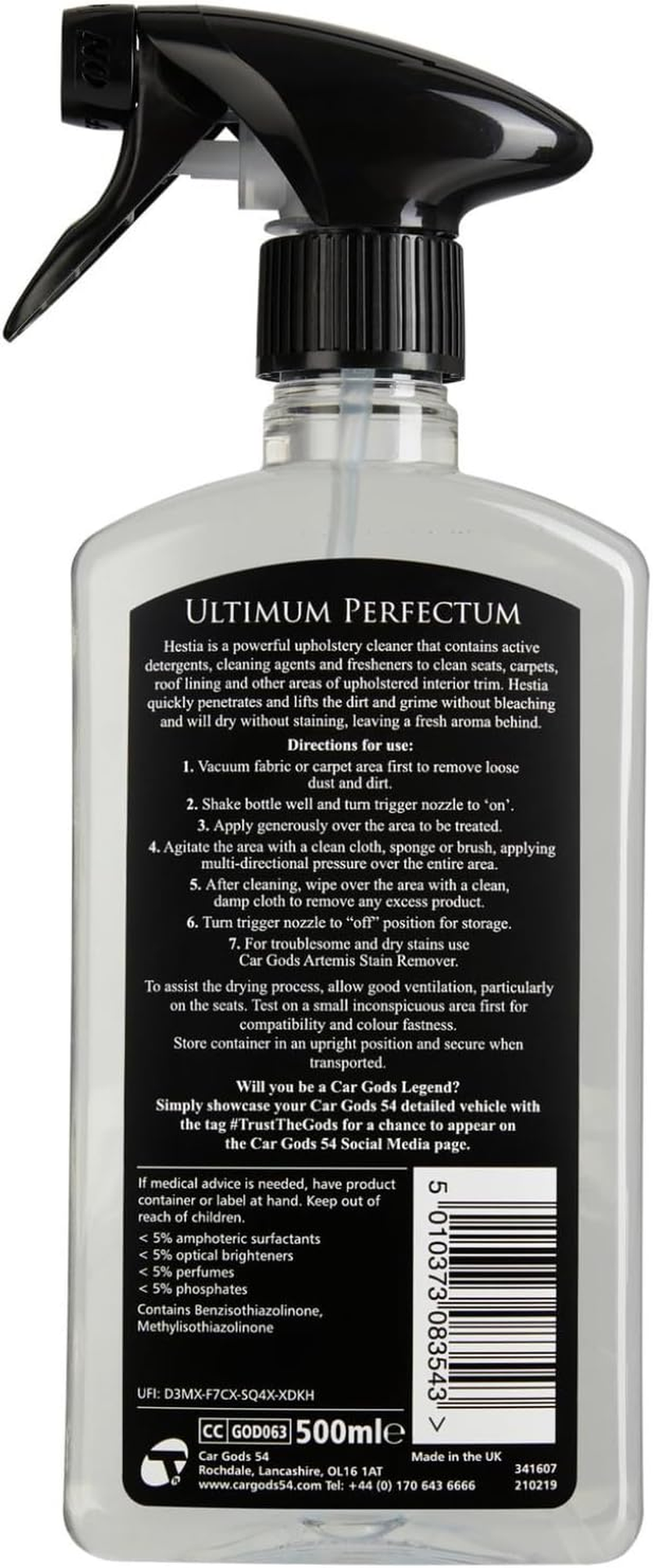 Car Gods Hestia Fabric Reviver, 500 Ml image number 1