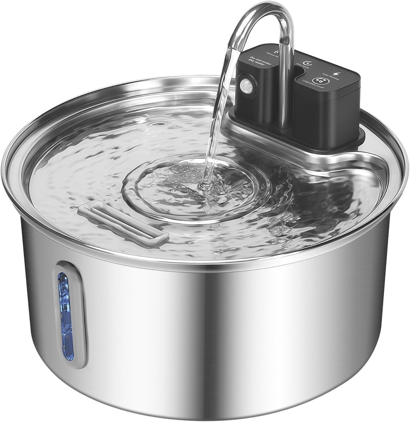 Sanklev 3.2L Wireless Cat Water Fountain, Cordless Cat Water Dispenser with Motion Sensor,Automatic Pet Fountain,4200Mah Battery Operated,Ultra-Quiet Pump image number 3