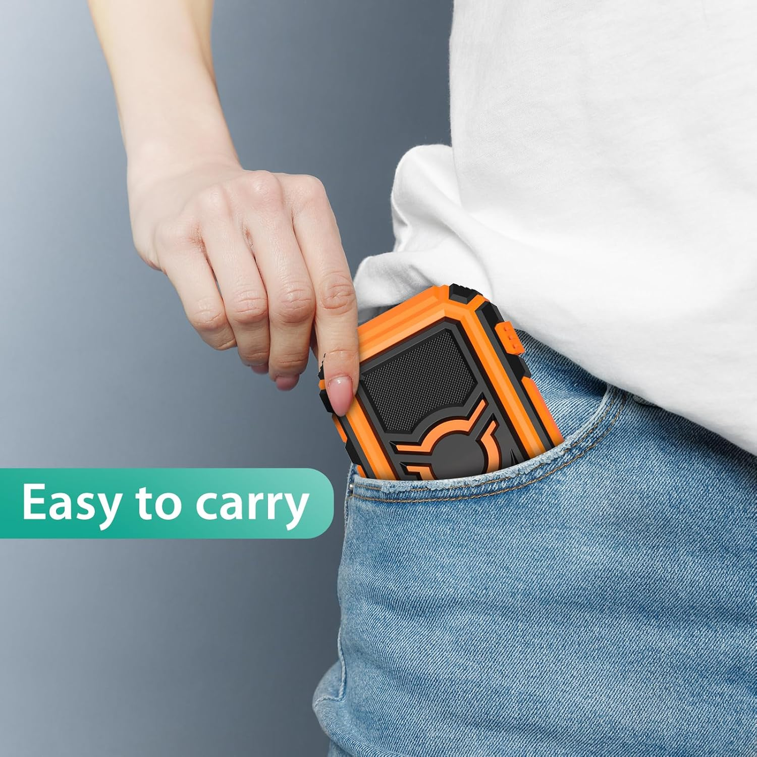 ORIA Digital Pocket Scale, 50G/0.001G Professional Milligram Scale, Portable Kitchen Scale with 6 Units, Calibration Weight, Backlight, Tare Function, Mini Scale for Food,Tablets, Jewelry -Orange - Blue image number 2