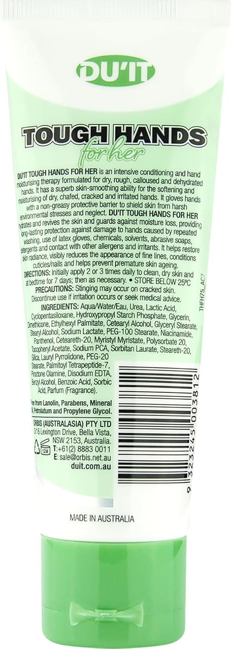 DU'IT Tough Hands for Her Green Tea Hand Cream 75G image number 3