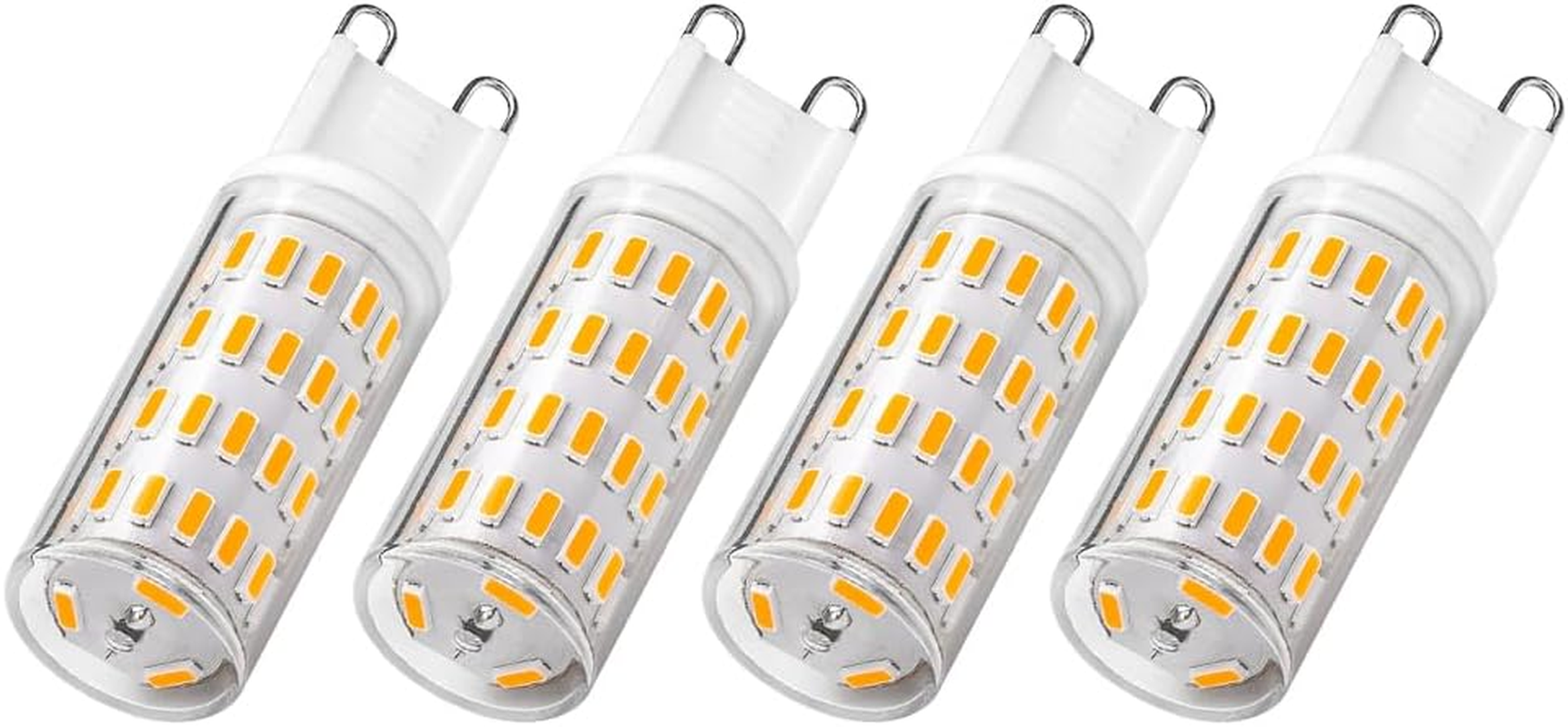 G9 White Dimmable 12V 24V AC/DC 5W 63LED 4014SMD LED Bulb for Closet Lighting, Bedside Lamps, RV, Camper, Marine, Energy Efficient and Durable - 4 Pack
