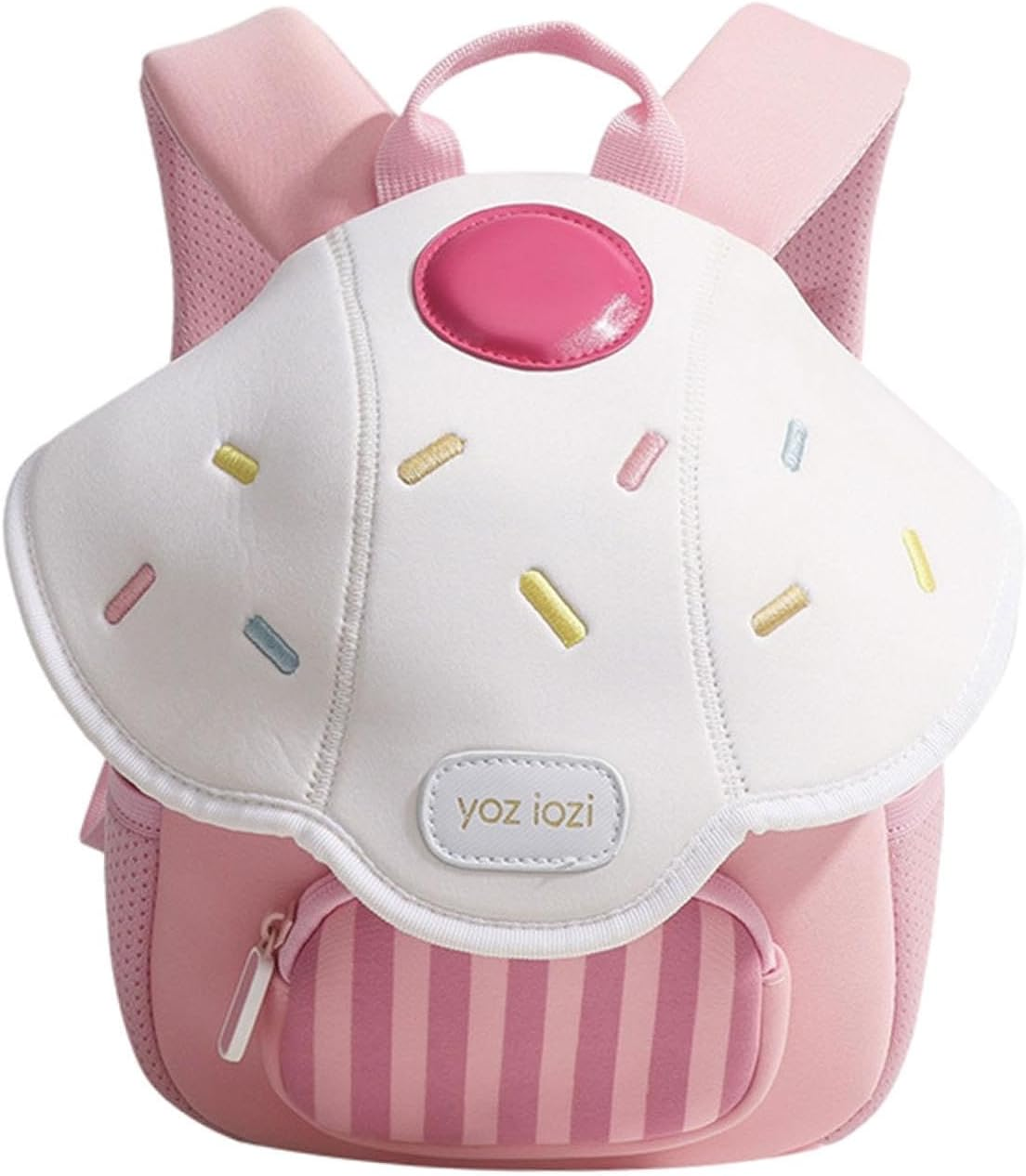 Mushroom Backpack Mini Travel Bag Novelty Outdoor Schoolbag for 3-6 Toddlers Green, 20X9X23Cm