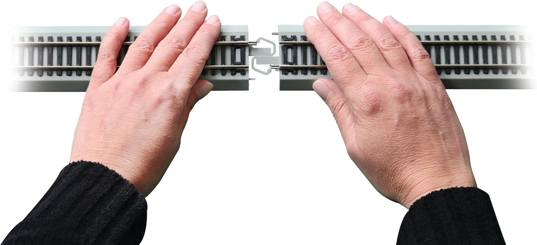 Bachmann Trains Snap-Fit E-Z Track Nickel Silver World'S Greatest Hobby First Railroad Track Pack image number 3