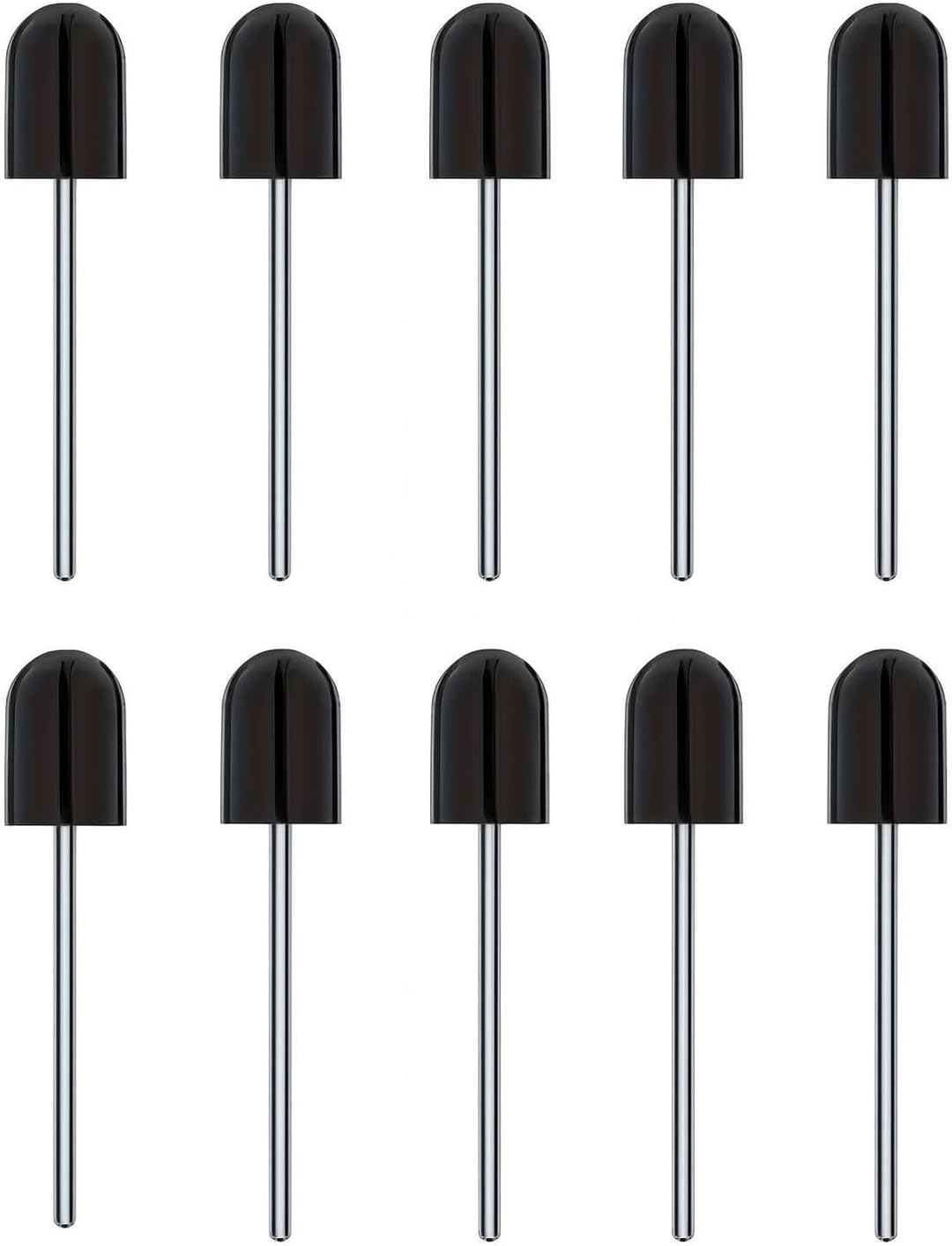 PROFICO Sanding Cap Carrier 13 Mm X 10 Pieces Mandrel for Sanding Caps Rubber Carrier for Foot Care and Pedicure Manicure Sanding Sleeves Nail Cutter Cap Carrier Cap Grinder