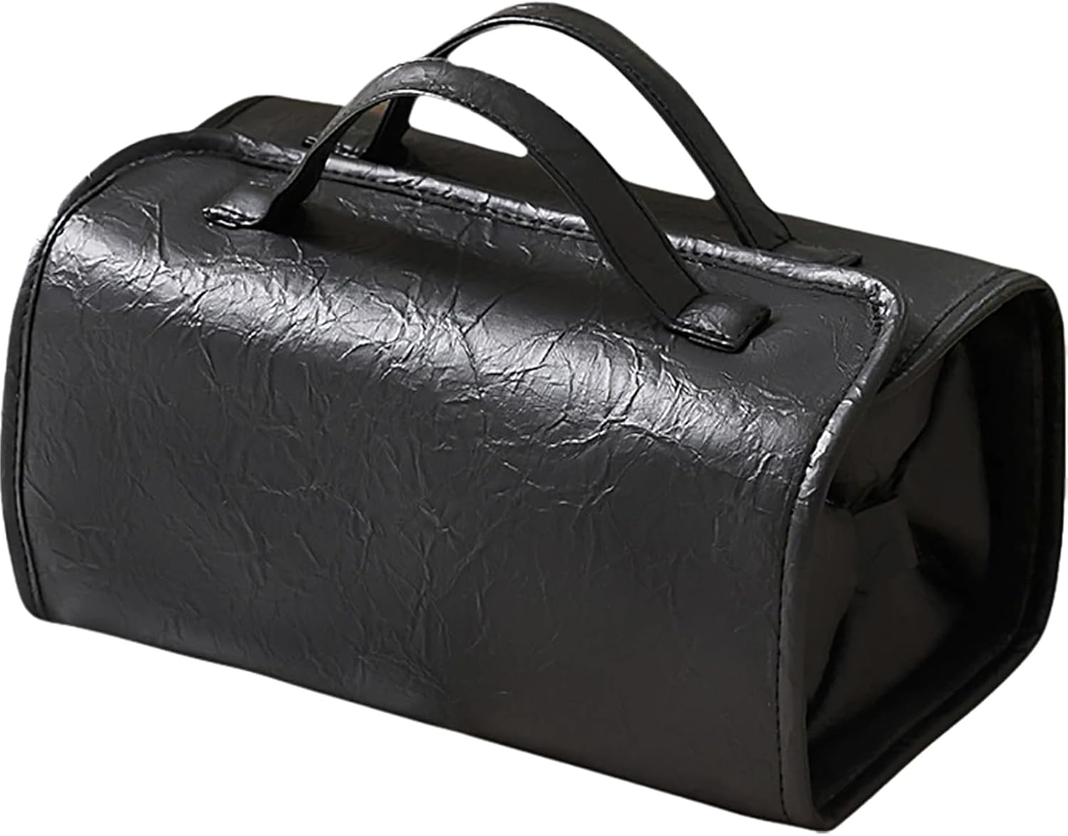 Zaciea Portable Travel Makeup Bag for Women, Foldable Cosmetic Toiletry Bag with Detachable Inner Pockets (Gray)