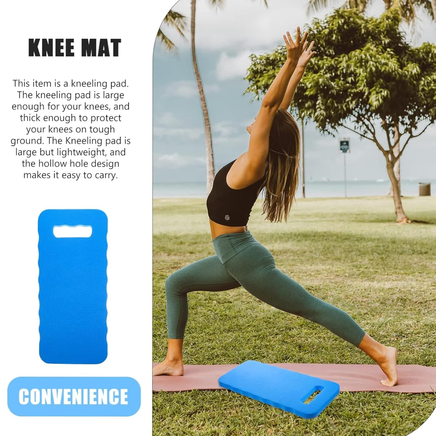 Rhoyee Extra-Thick Kneeling Pad &ndash; High-Density Foam Knee Cushion with Handle | Waterproof Garden Kneeler Mat for Gardening, Baby Bath, Yoga, Exercise, Prayer & Outdoor Activities (39X17X1.6Cm) image number 3