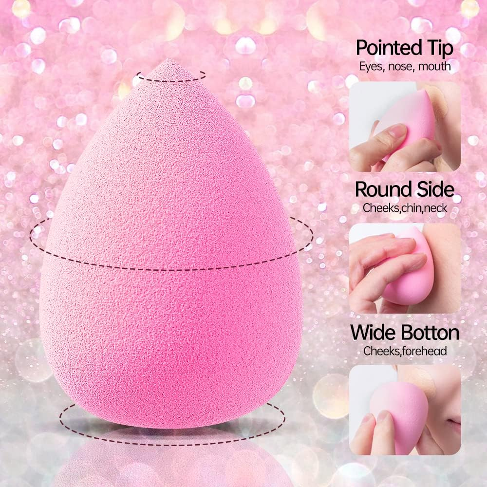 MAGMAC 10 Pcs Perfect Makeup Sponge Set Blender, Beauty Sponge Makeup Blender Flawless for Liquid,Multi-Colored Makeup Sponges image number 2