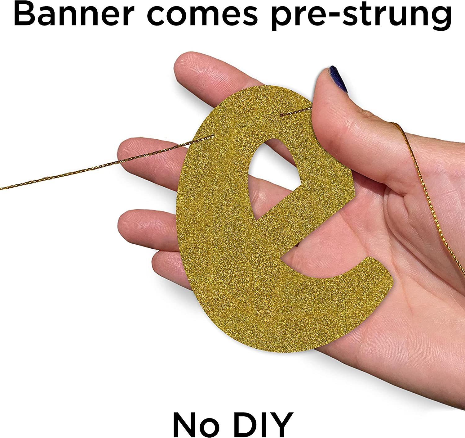 We Never Liked You Anyways &ndash; Going Away Party Gold Glitter Banner &ndash; Funny Farewell Party Decorations &ndash; We Will Miss You &ndash; Retirement Party &ndash; New Job Change &ndash; Moving Party Supplies, Ideas, and Gifts image number 3