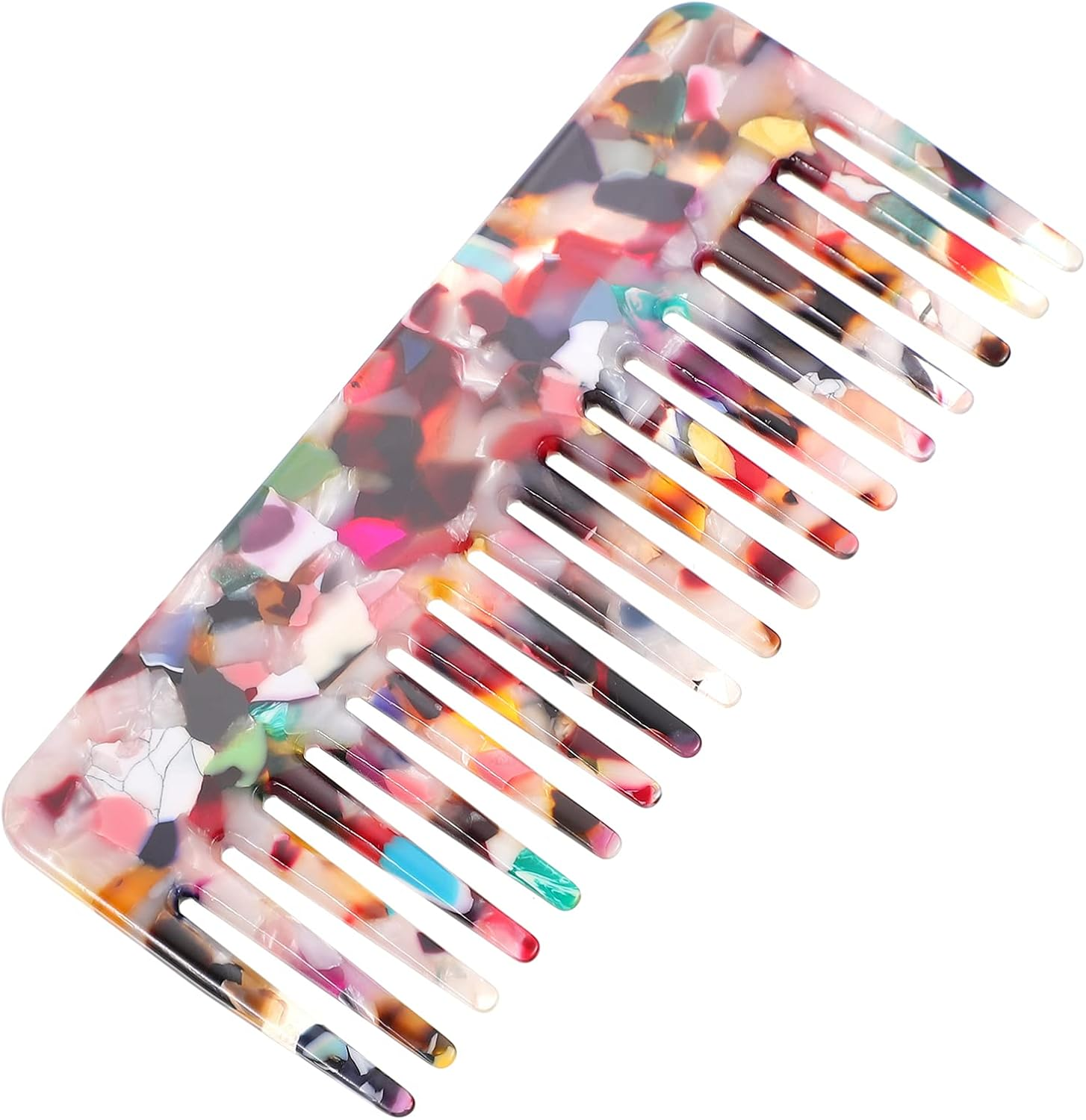 Kichvoe 1Pc Stylish Anti-Static Hair Comb Wide Tooth Detangler for Home Use for Smooth Thick Hair Comfortable Grip for Wet Dry Styling Unisex Design