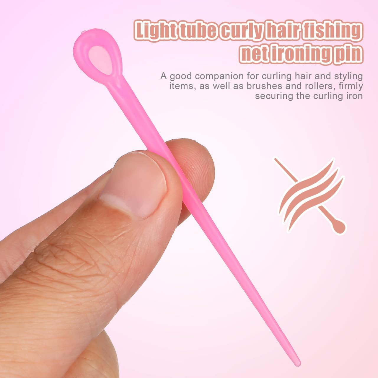 VICASKY Pack of 180 Curlers, Spiral Curls, Accessories, Needles, Perm Needles, Reusable Hair Styling, Plastic, Secure Attachment, DIY Curls, Perm, Random Colour, 7.5 Inches image number 1